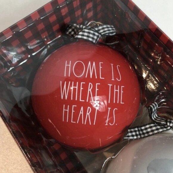 Rae Dunn Home Is Where The Heart Is Gingerbread House 2 Christmas Ornament Set - Picture 2 of 3